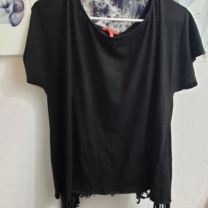 Black Lace & Fringe top